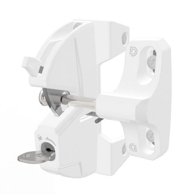 D&D Lock Latch Deluxe Keyed Alike White