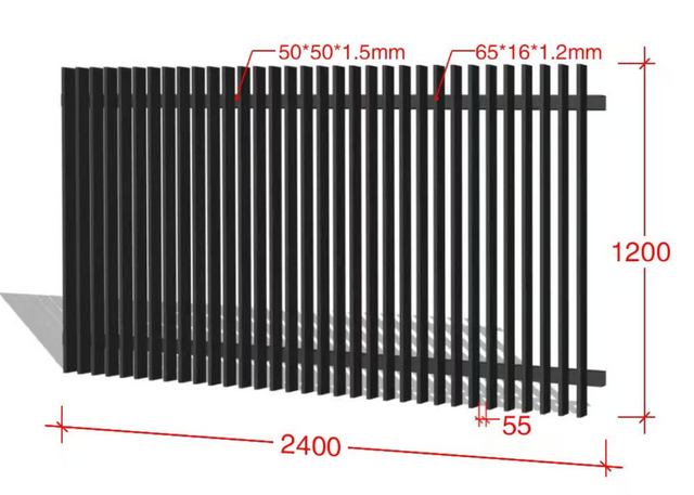 Blade Fencing Panel 65 x 16 55mm Gap 1200H x 2400W