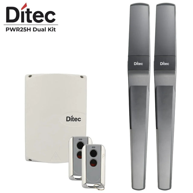 Ditec 2 PWR 25H Dual Swing Gate Motor Kit